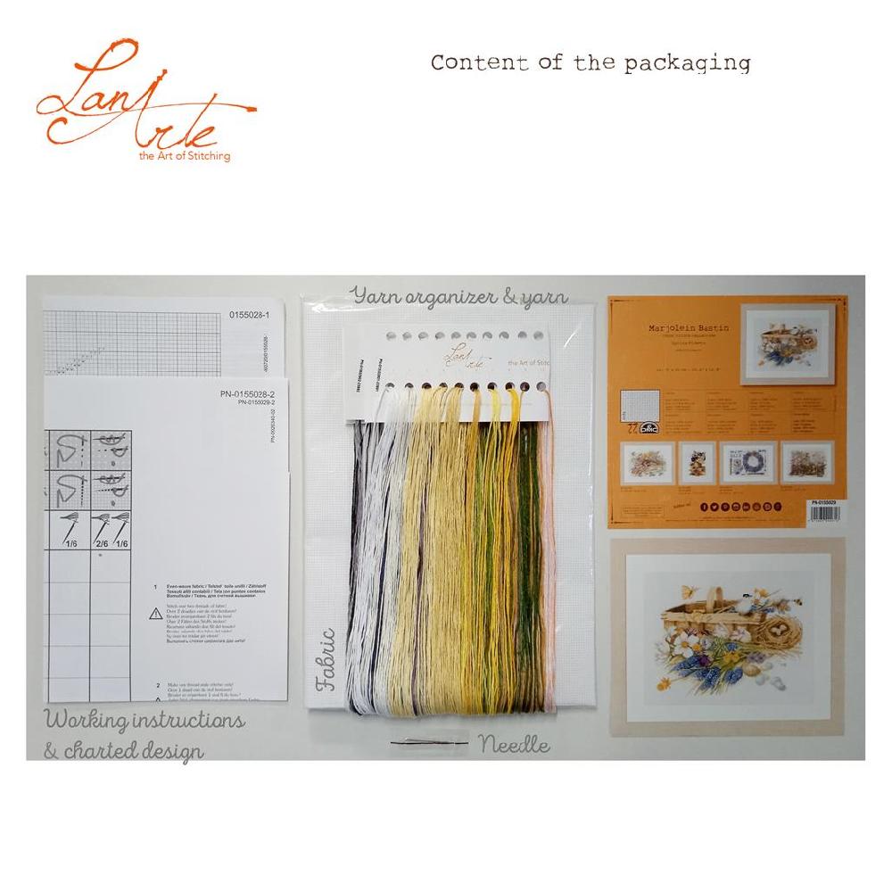 Lanarte Kit Au Point Compté Panier Avec Fleurs