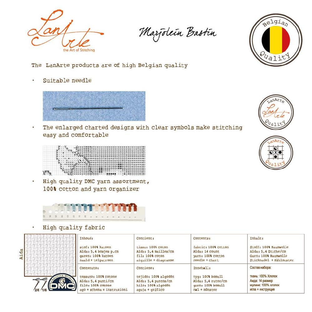 Lanarte Kit Au Point Compté Papavers