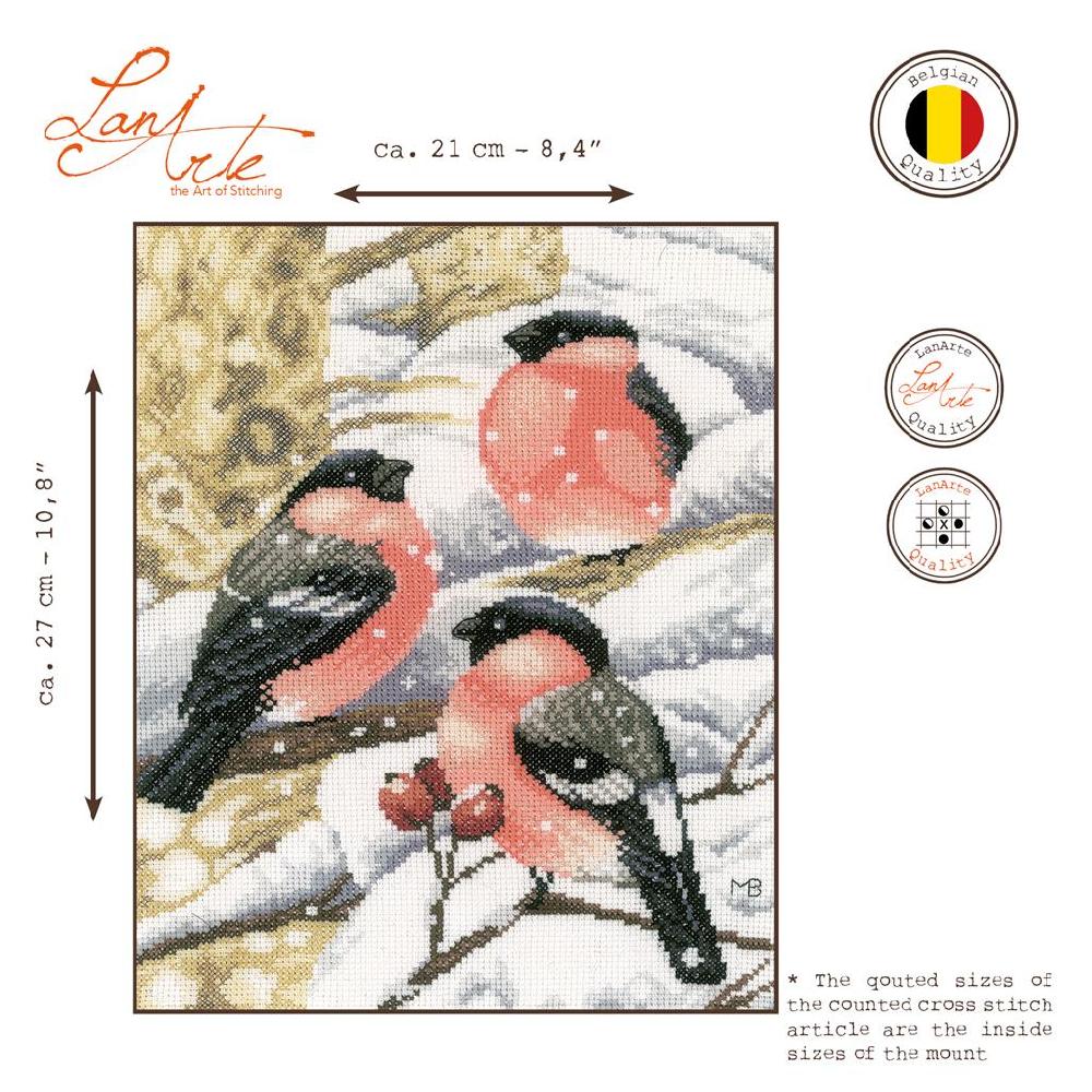 Lanarte Kit Au Point Compté Pinsons Sous La Neige