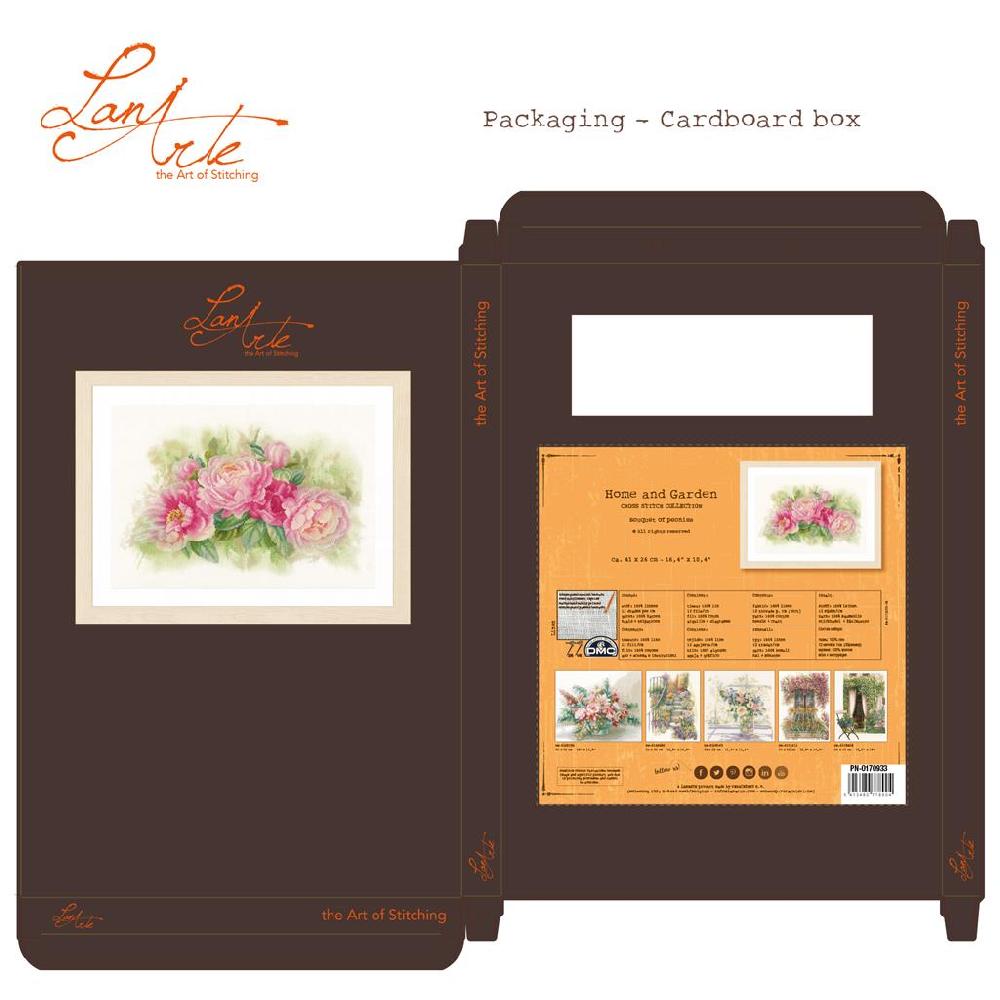 Lanarte Kit Au Point Compté Pivoines