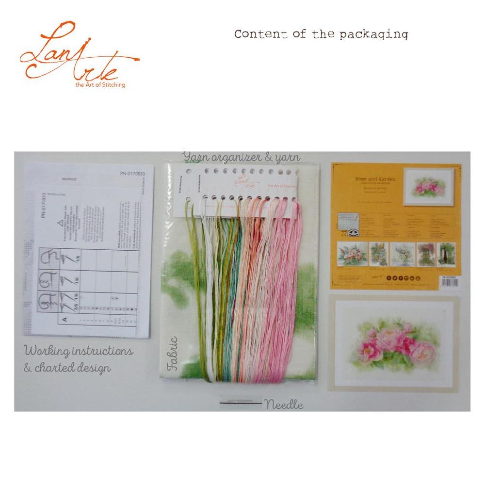 Lanarte Kit Au Point Compté Pivoines