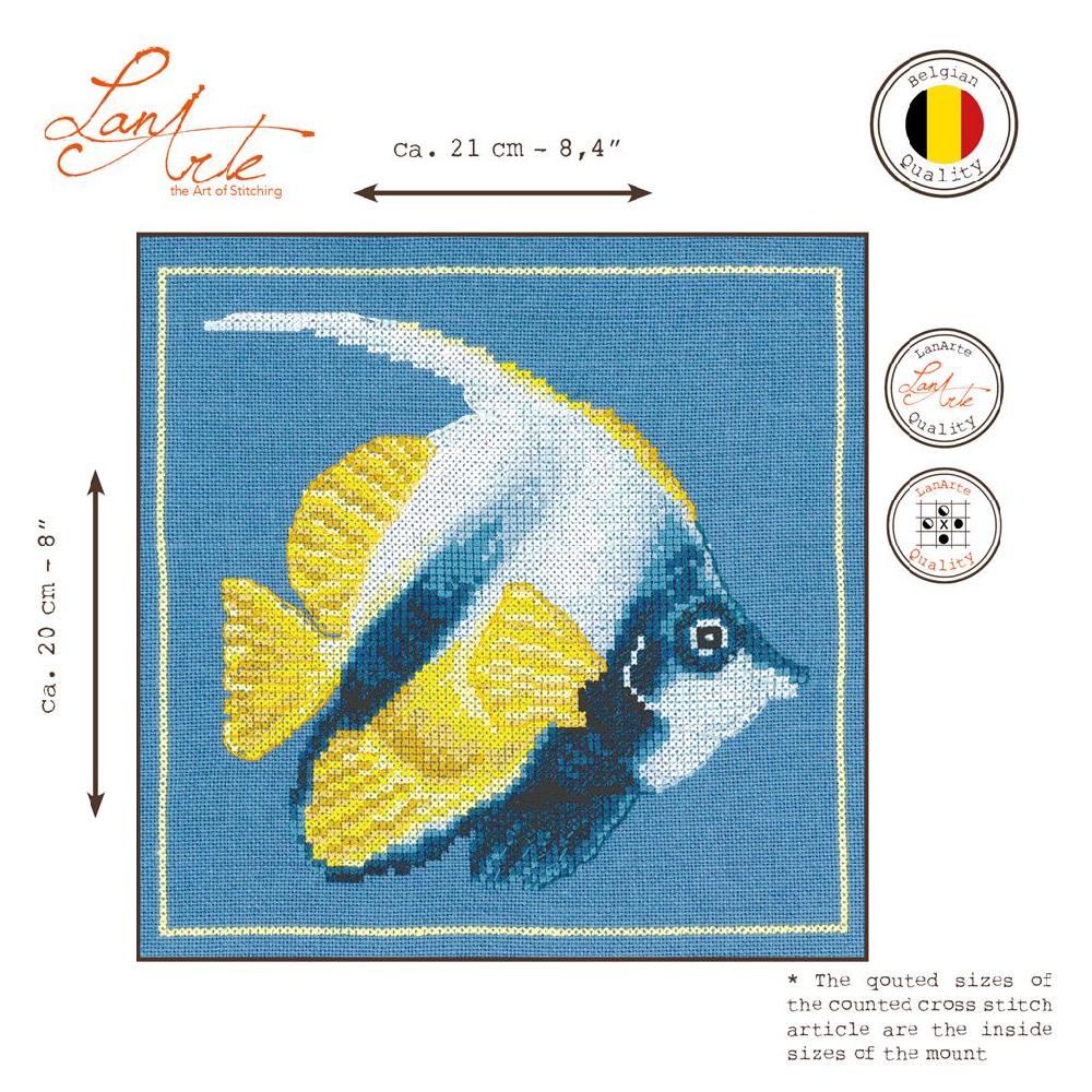 Lanarte Kit Au Point Compté Poisson D'angle Jaune