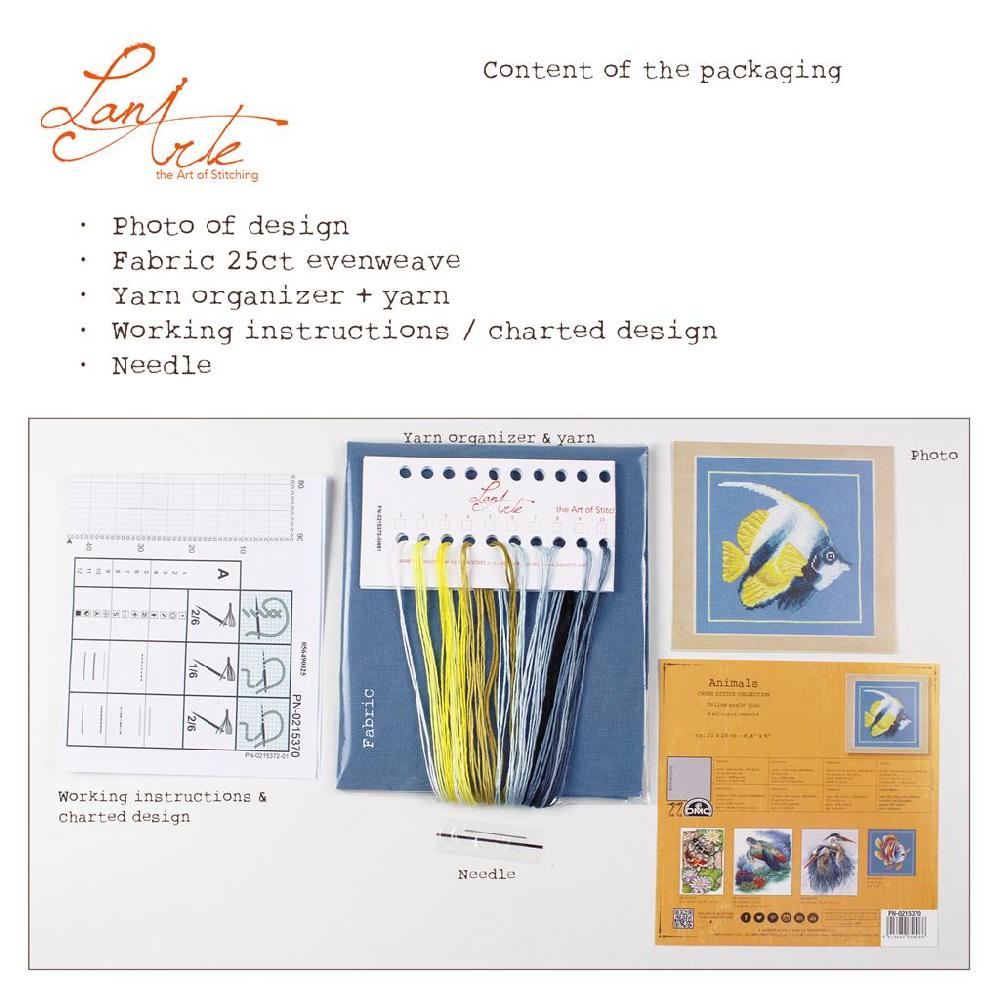 Lanarte Kit Au Point Compté Poisson D'angle Jaune
