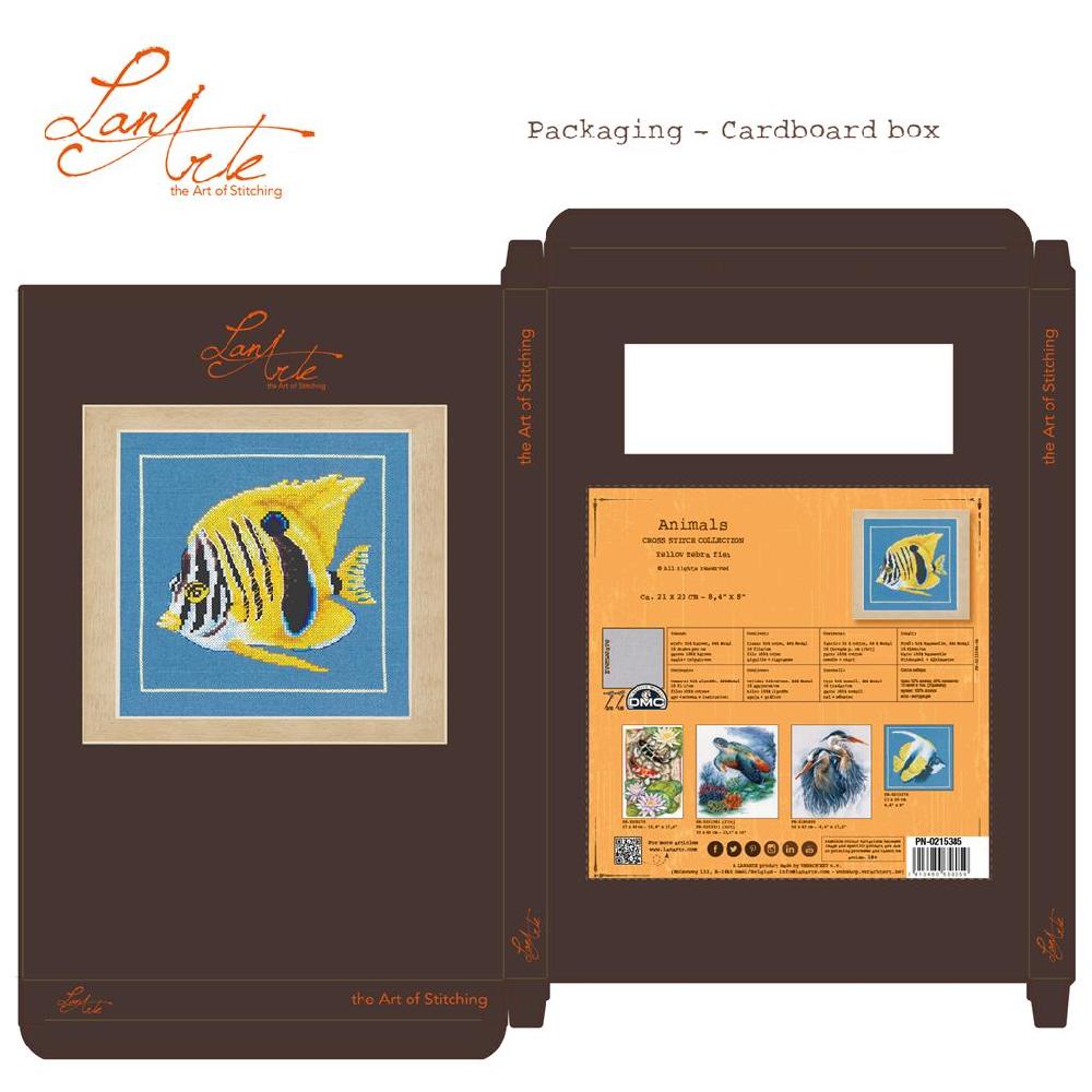 Lanarte Kit Au Point Compté Poisson Zèbre Jaune