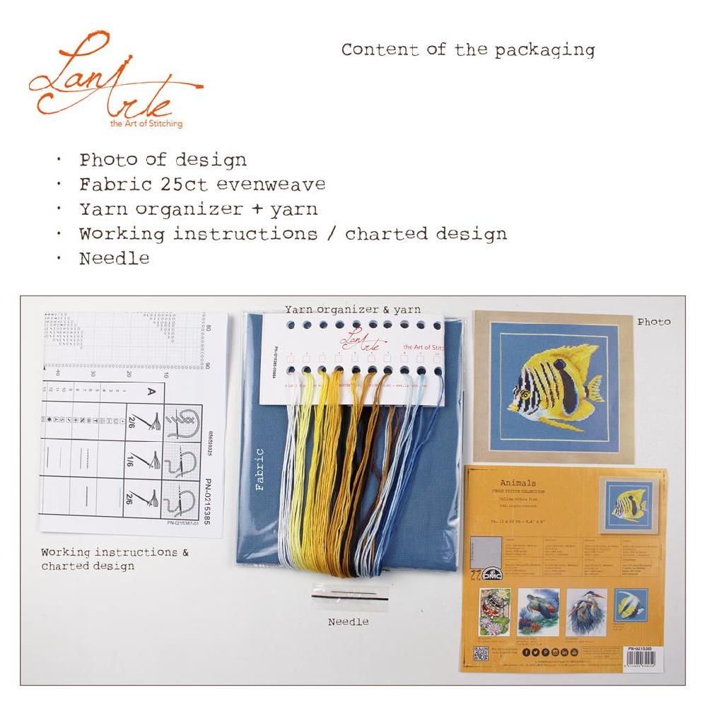 Lanarte Kit Au Point Compté Poisson Zèbre Jaune