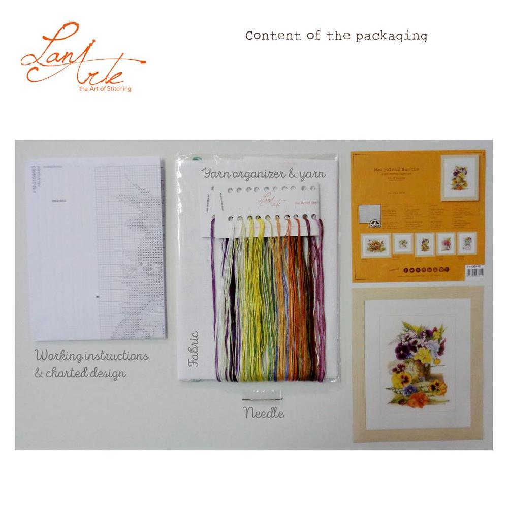 Lanarte Kit Au Point Compté Pot De Pensées