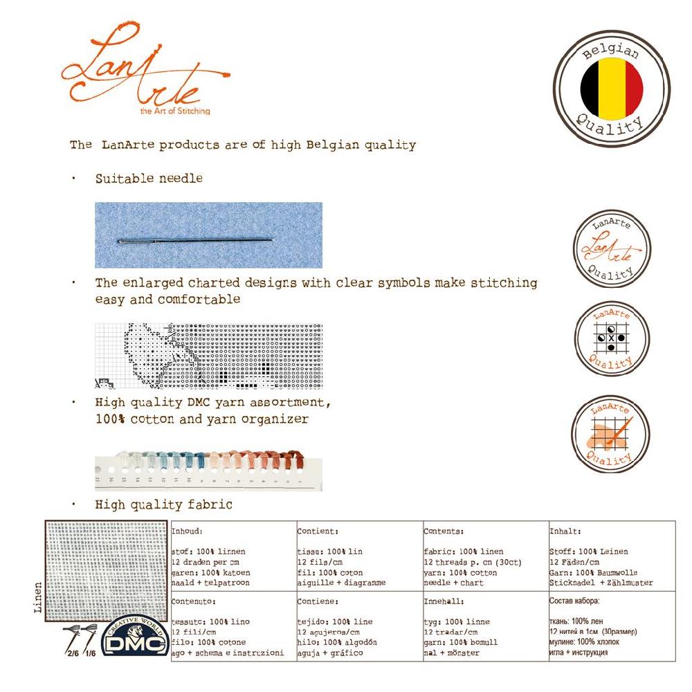 Lanarte Kit Au Point Compté Rosa - Botanique