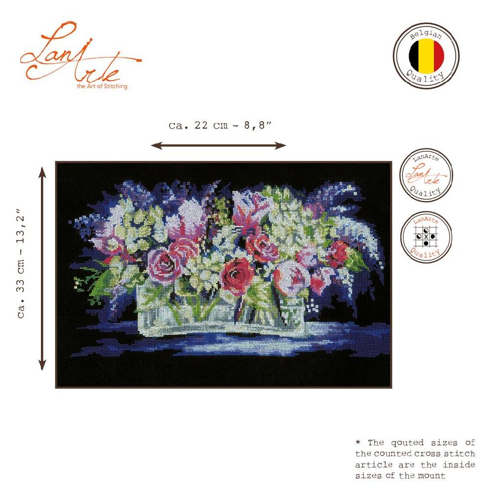Lanarte Kit Au Point Compté Roses And Lilacs