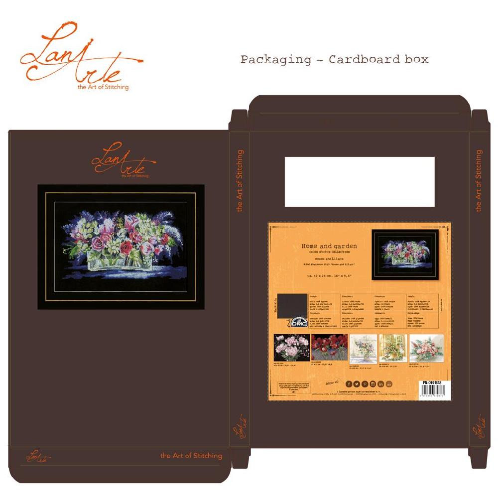 Lanarte Kit Au Point Compté Roses And Lilacs