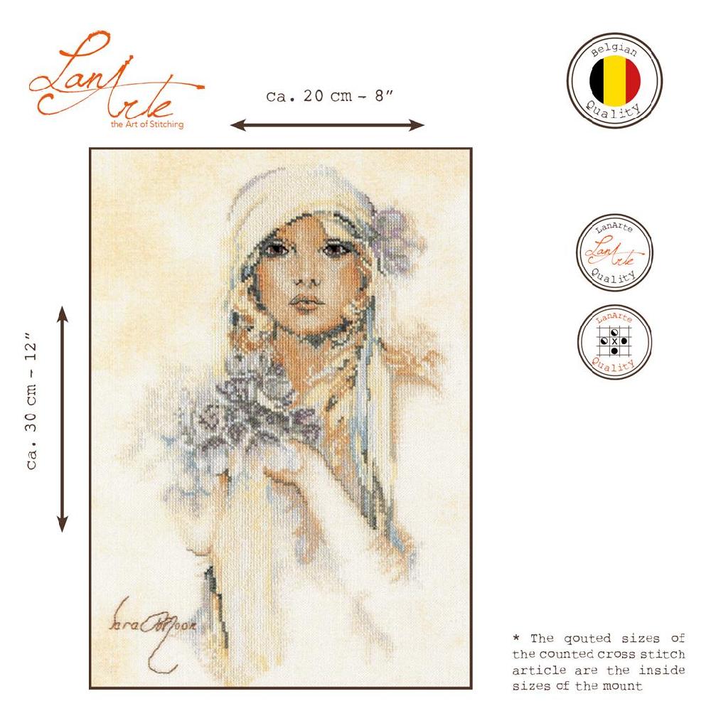 Lanarte Kit Au Point Compté Sara Moon Fleur Lila