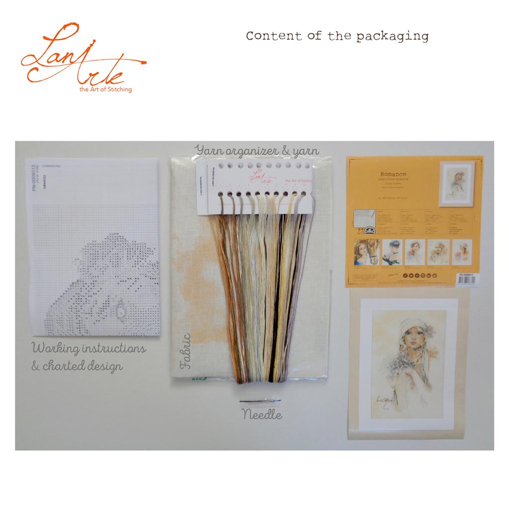 Lanarte Kit Au Point Compté Sara Moon Fleur Lila