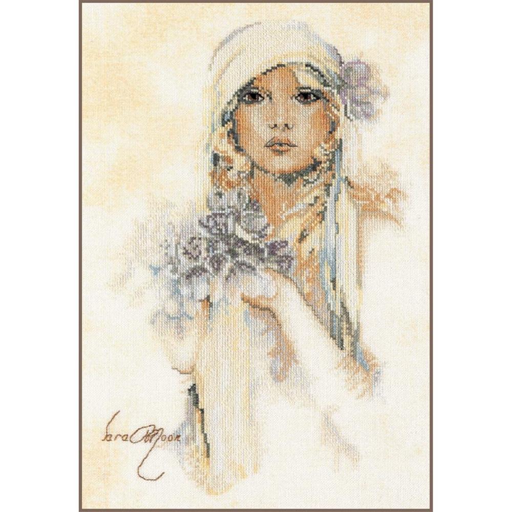 lanarte Kit au point compté Sara Moon fleur lila