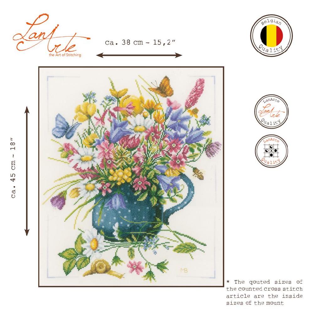 Lanarte Kit Au Point Compté Vase De Fleurs