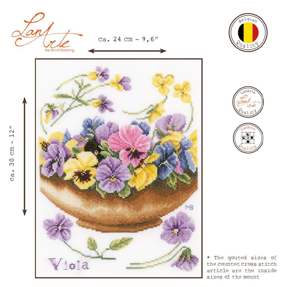 Lanarte Kit Au Point Compté Violettes