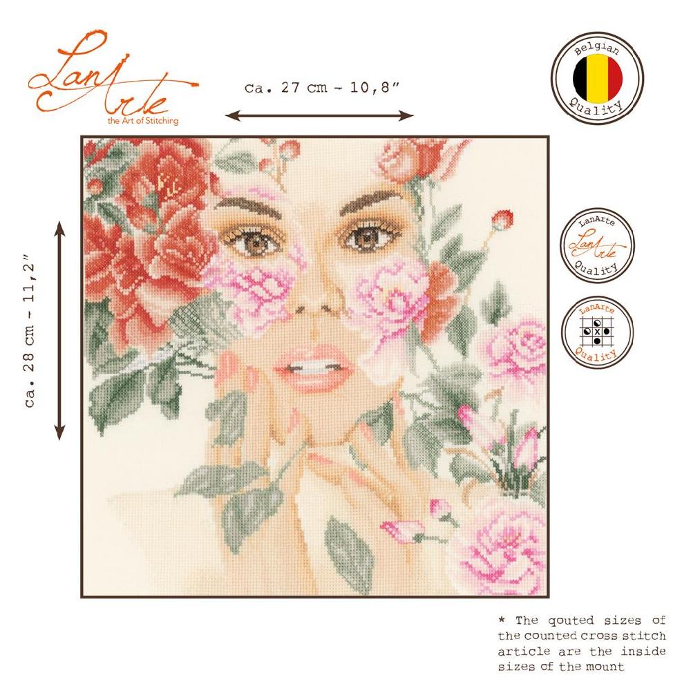 Lanarte Kit Au Point Compté Visage De Fleur