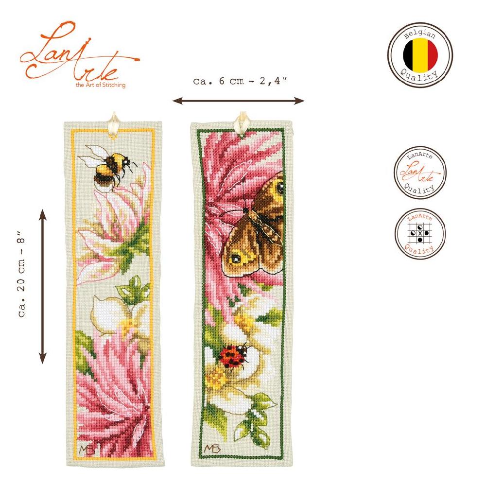 Lanarte Kit Marque-page Dahlia Rose Lot De 2