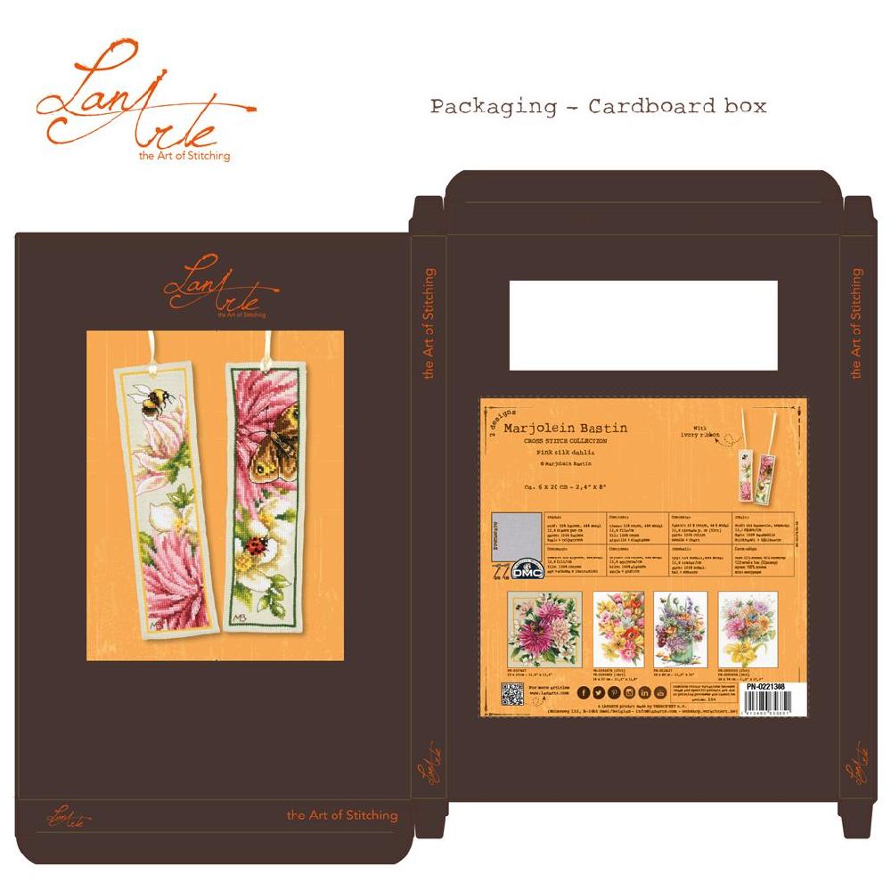 Lanarte Kit Marque-page Dahlia Rose Lot De 2