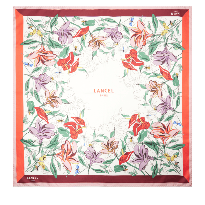 lancel CARRE 90 TUTTI FLEURI PATTERN
