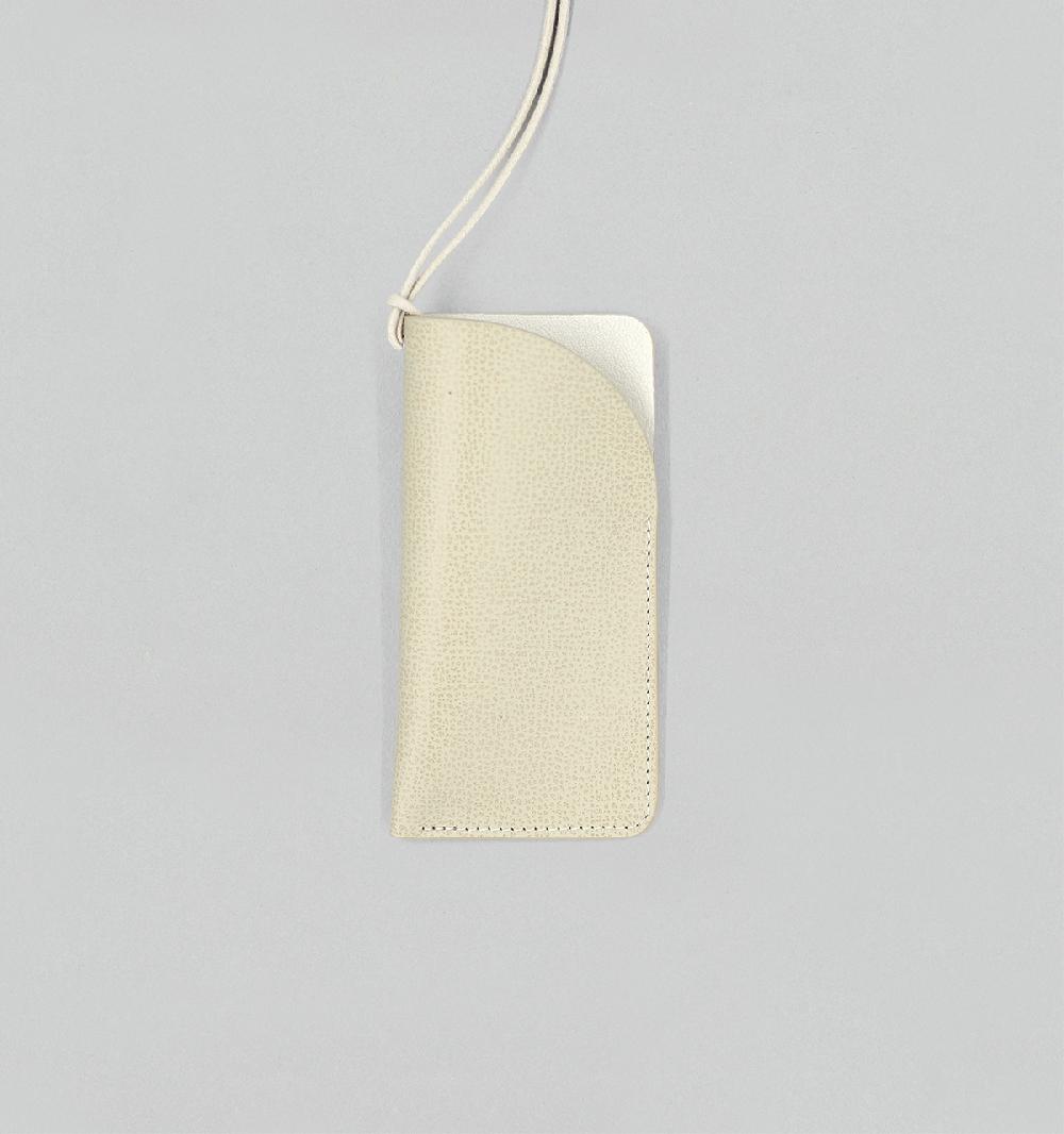 laperruque Étui à Lunettes Tour de CouCuir Grainé Double Ton Grès