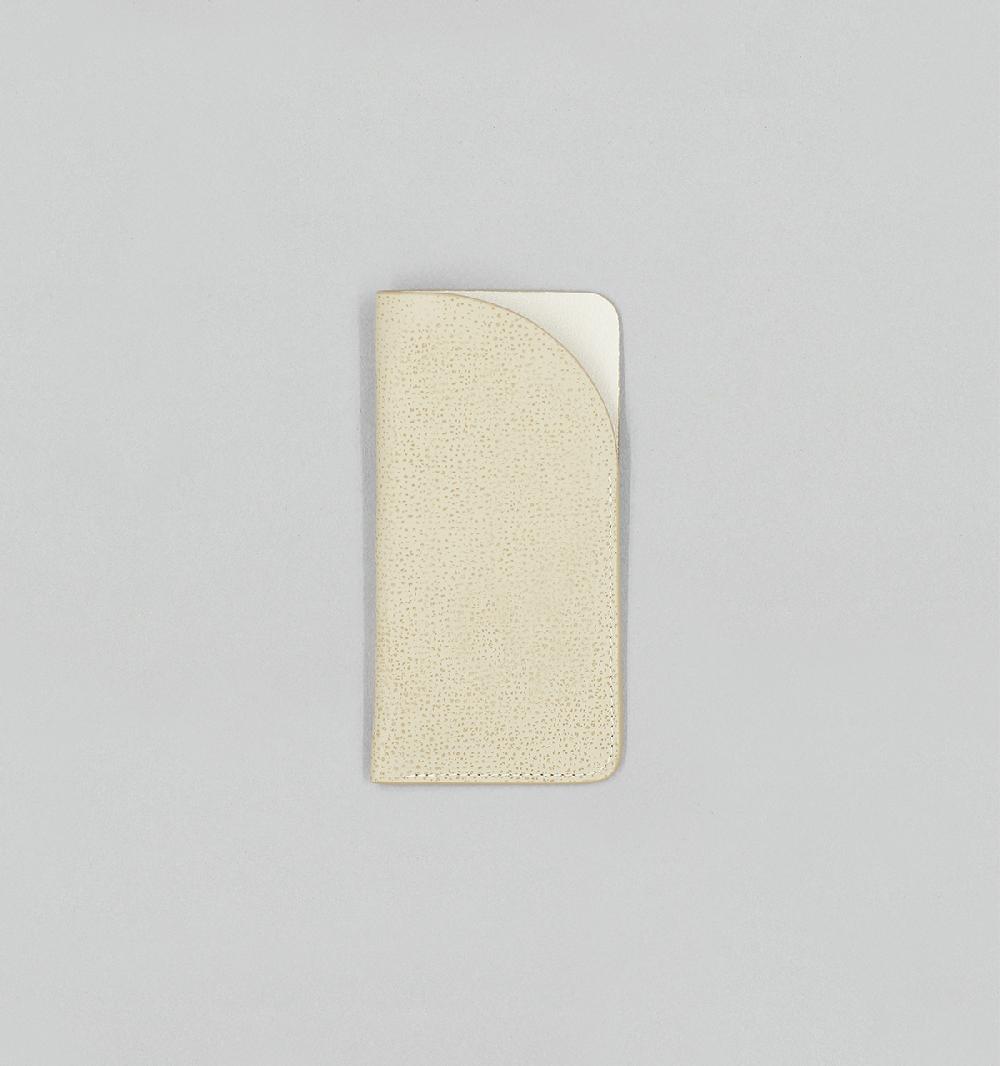 laperruque Étui à LunettesCuir Grainé Double Ton Grès