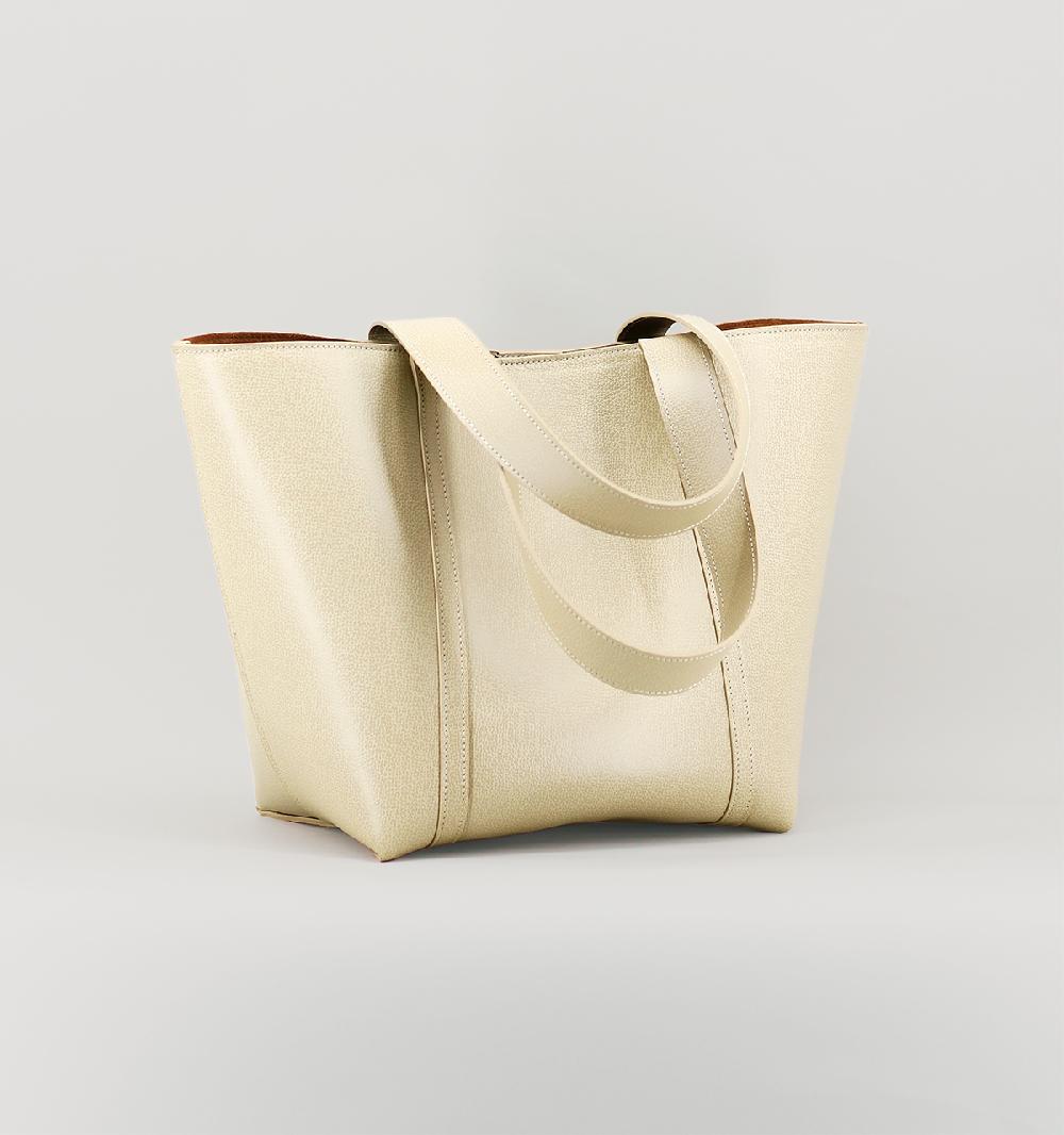 Laperruque CabasCuir Grainé Double Ton Grès