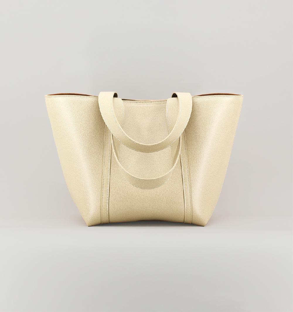 laperruque CabasCuir Grainé Double Ton Grès