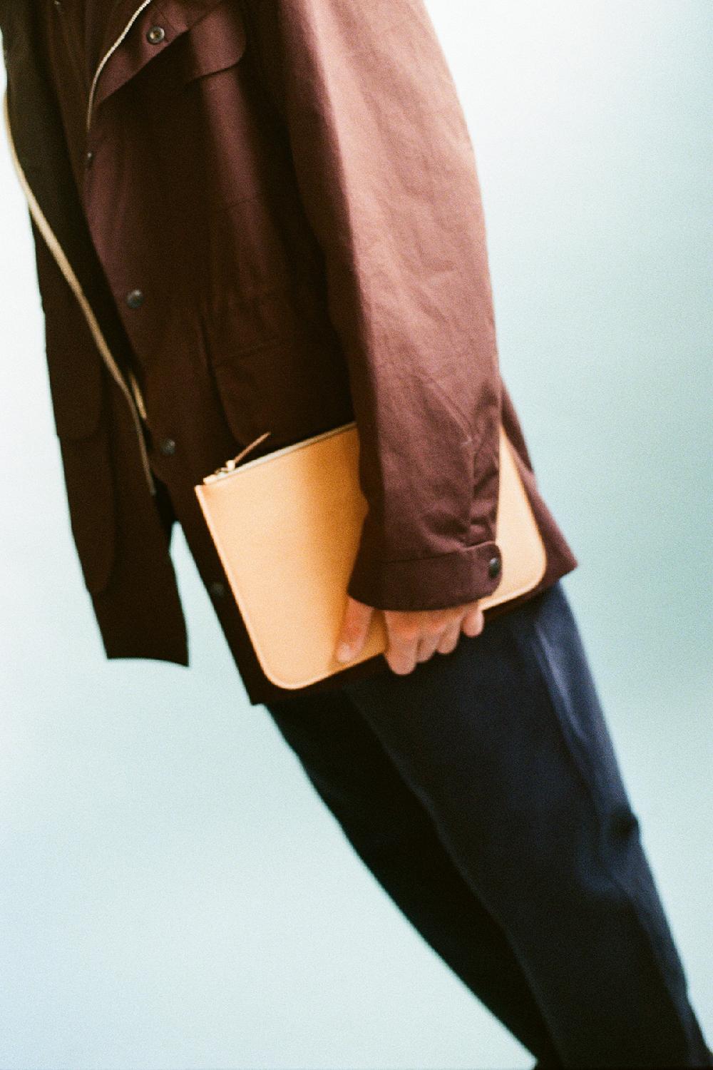 Laperruque Pochette Zippée A5+Veau Végétal Naturel