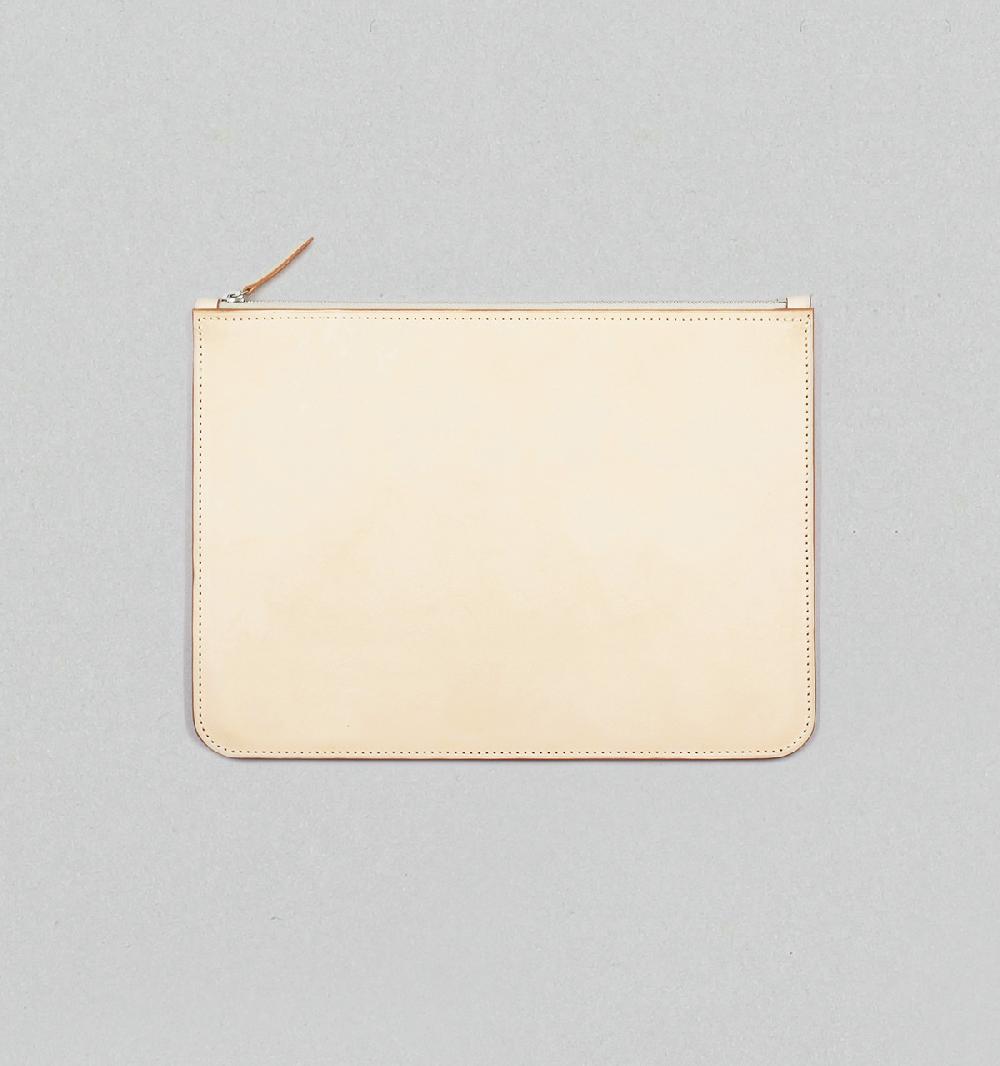 laperruque Pochette Zippée A5+Veau Végétal Naturel