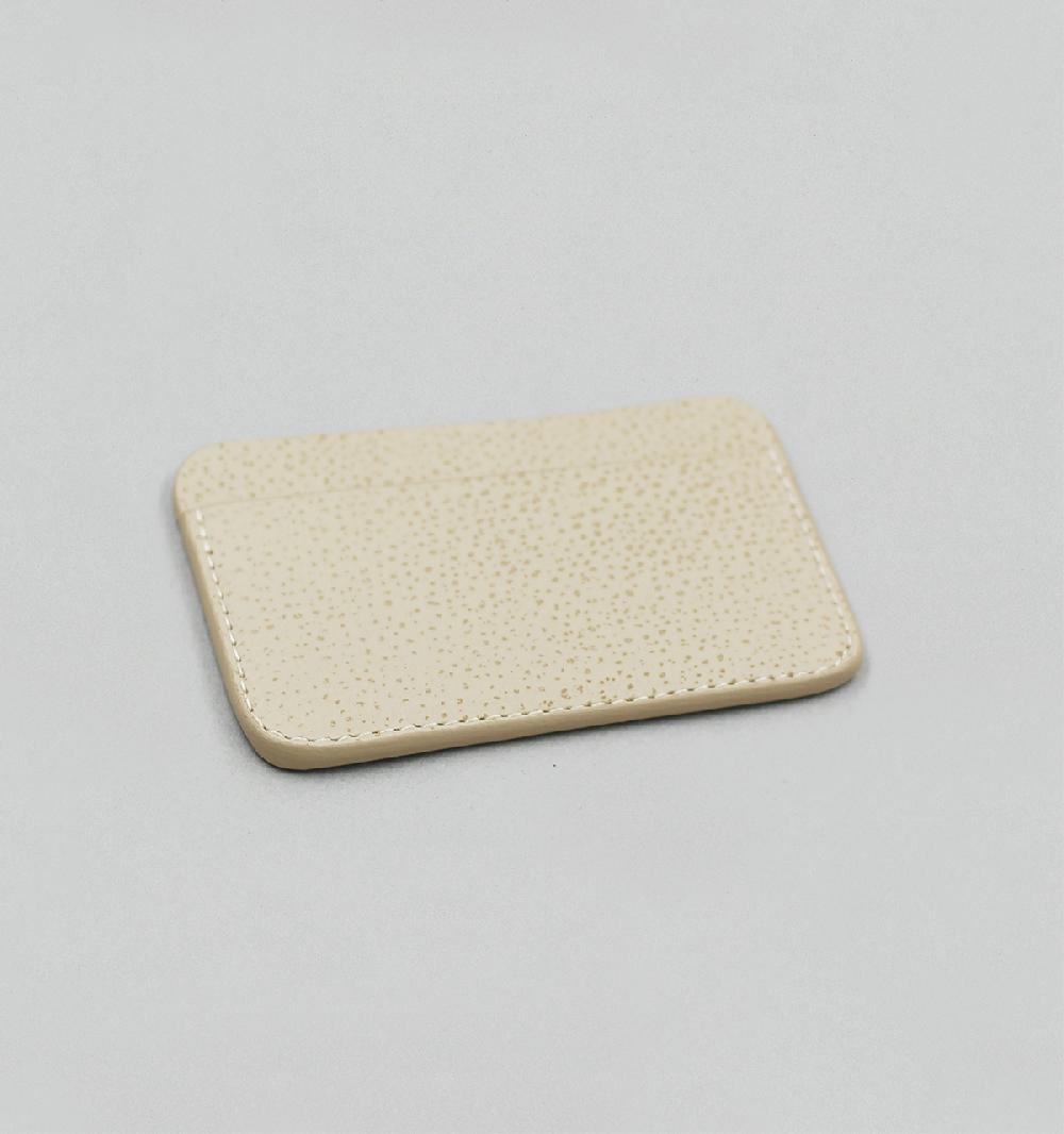 Laperruque Porte-CartesCuir Grainé Double Ton Grès