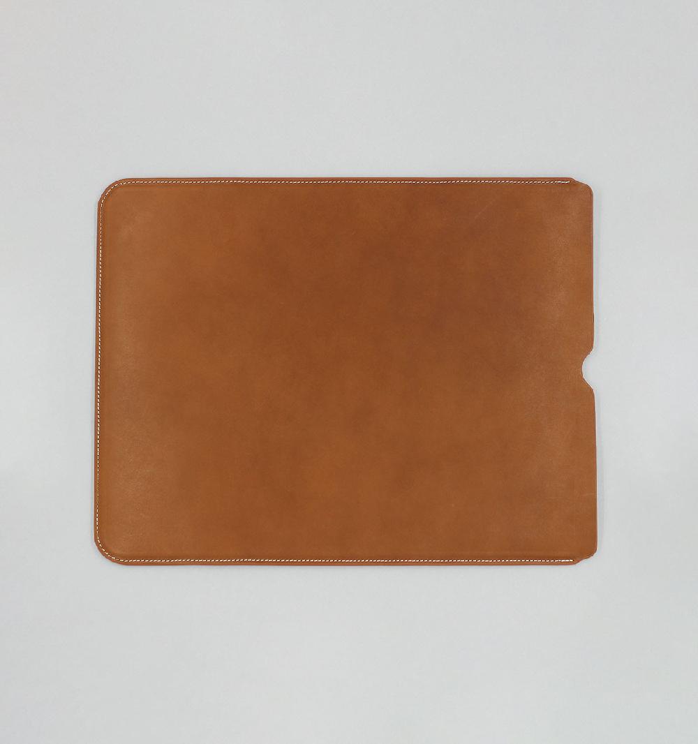 laperruque Pochette d'ordinateur plate 16"Veau Baranil Gold