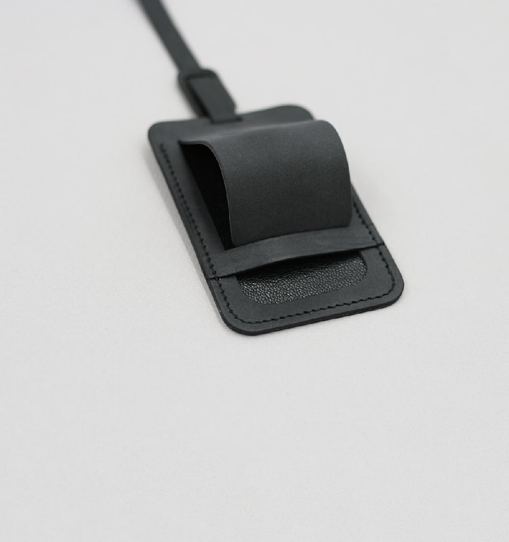 Laperruque Porte-AdressesVeau à Double Tannage Noir