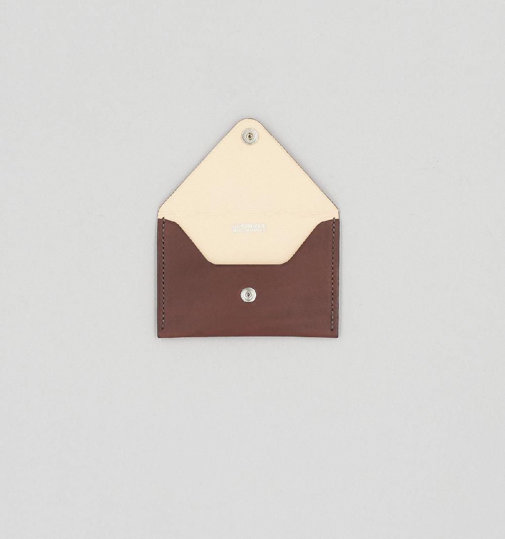 Laperruque Porte-Cartes EnveloppeVeau à Double Tannage Chocolat