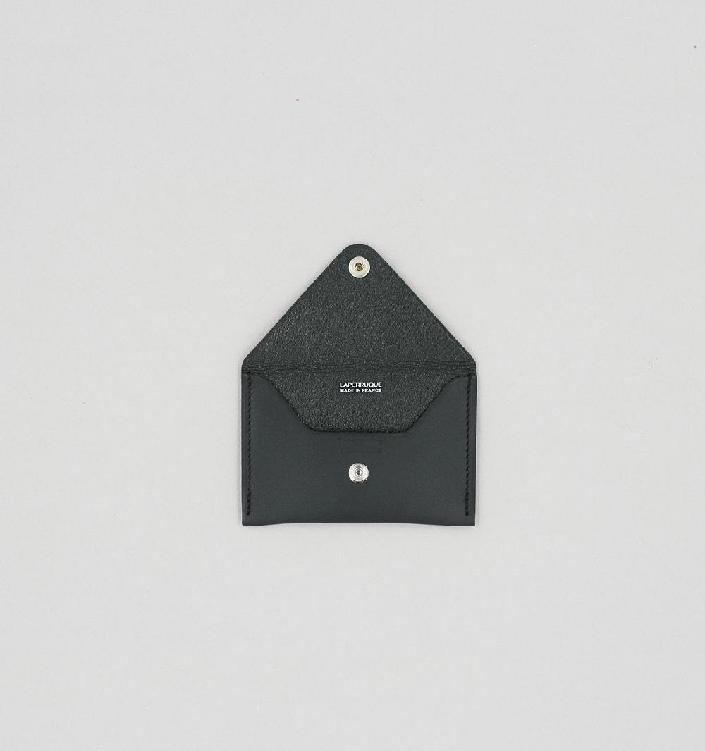 Laperruque Porte-Cartes EnveloppeVeau à Double Tannage Noir