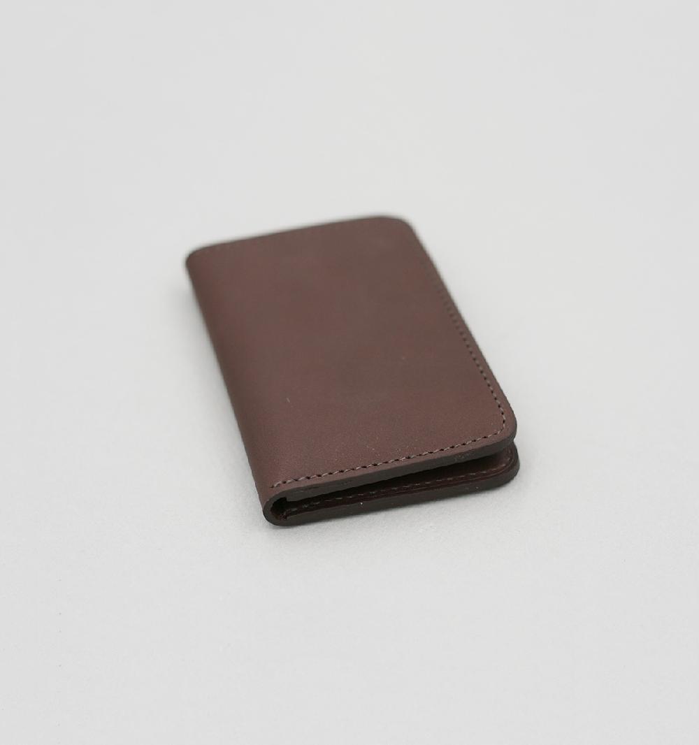 Laperruque Porte-Cartes LivreVeau à Double Tannage Chocolat