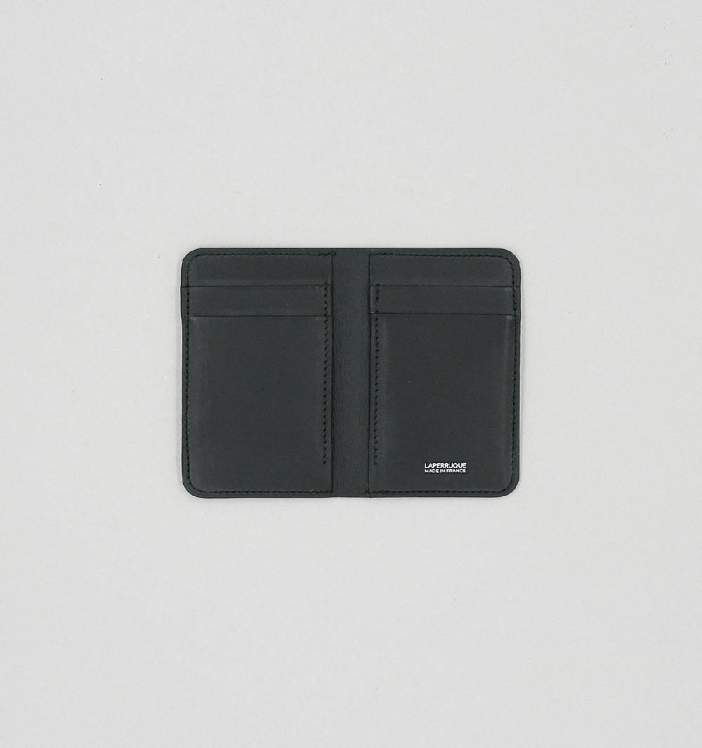 Laperruque Porte-Cartes LivreVeau à Double Tannage Noir