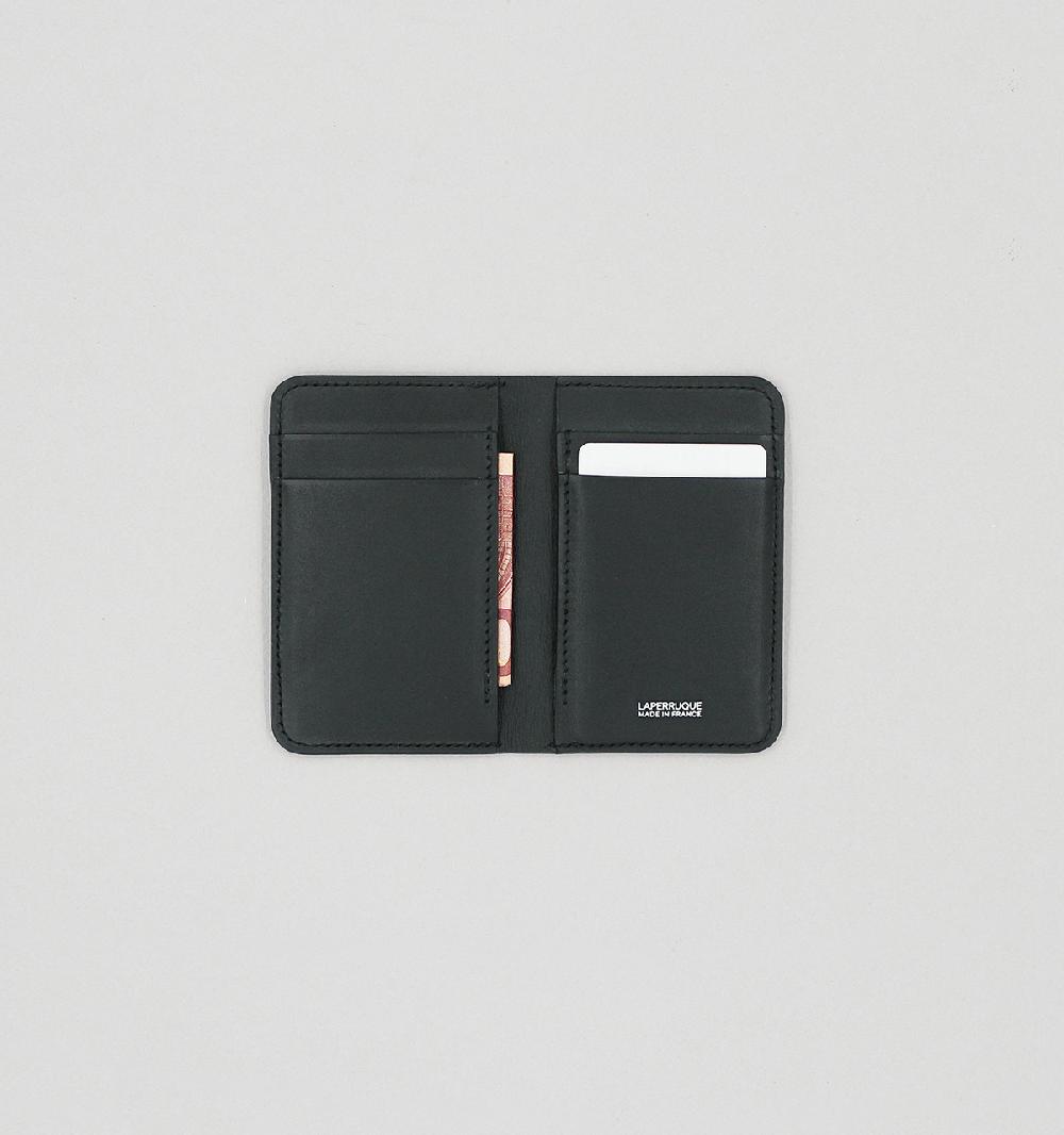 Laperruque Porte-Cartes LivreVeau à Double Tannage Noir