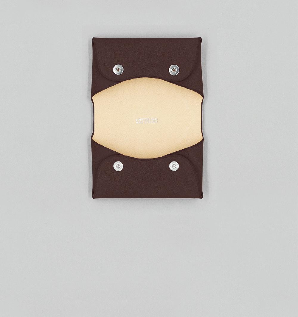 Laperruque Porte-Cartes Open SourceVeau à Double Tannage Chocolat