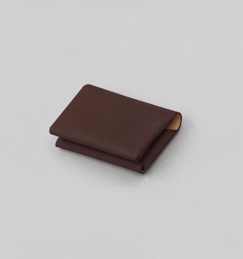 Laperruque Porte-Cartes Open SourceVeau à Double Tannage Chocolat