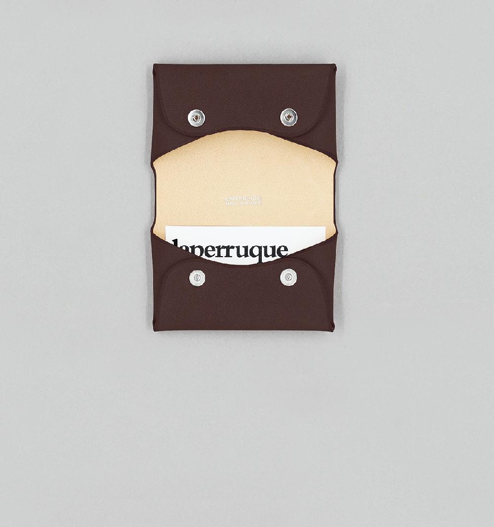 Laperruque Porte-Cartes Open SourceVeau à Double Tannage Chocolat