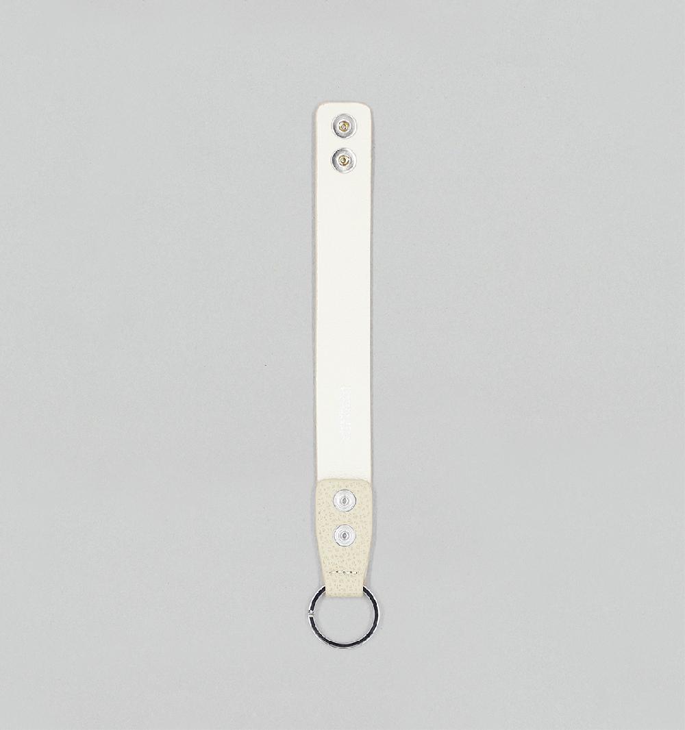 Laperruque Porte-Clés PressionsCuir Grainé Double Ton Grès