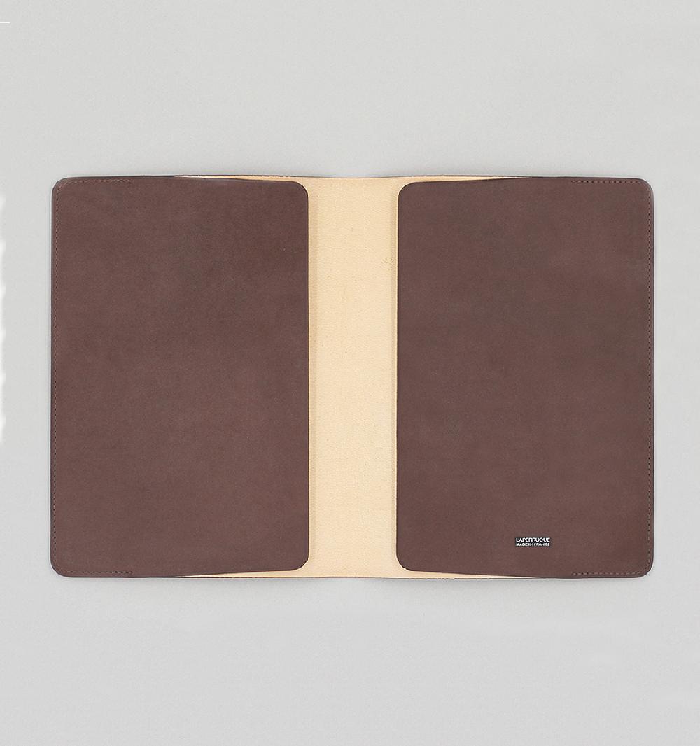 Laperruque Protège-Cahier A5Veau à Double Tannage Chocolat