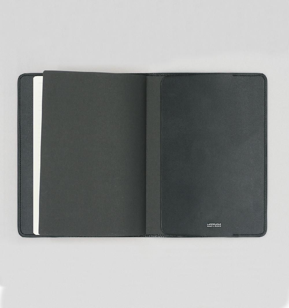 Laperruque Protège-Cahier A5Veau à Double Tannage Noir