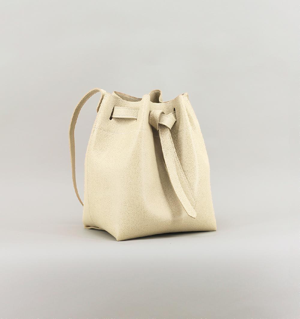 Laperruque Sac SeauSac Seau En Cuir Grainé Double Ton Grès