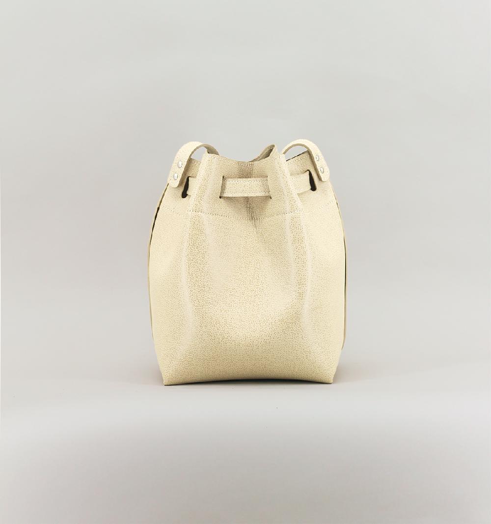 Laperruque Sac SeauSac Seau En Cuir Grainé Double Ton Grès