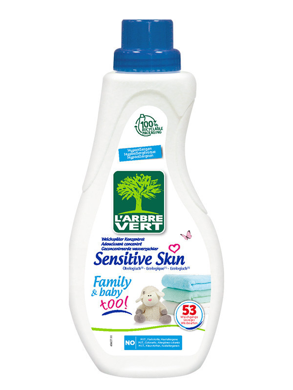 l'arbre vert Adoucissant concentré écologique Sensitive Skin 800ml • L'Arbre Vert