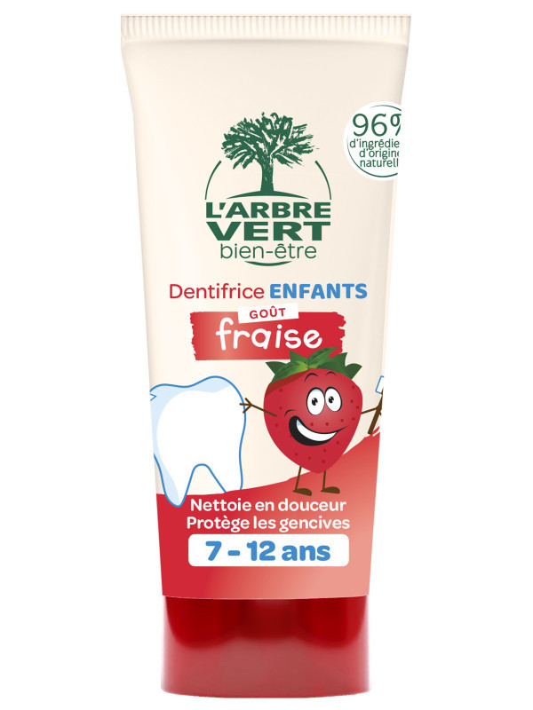 l'arbre vert Dentifrice écologique Enfants Goût Fraise 50ml • L'Arbre Vert