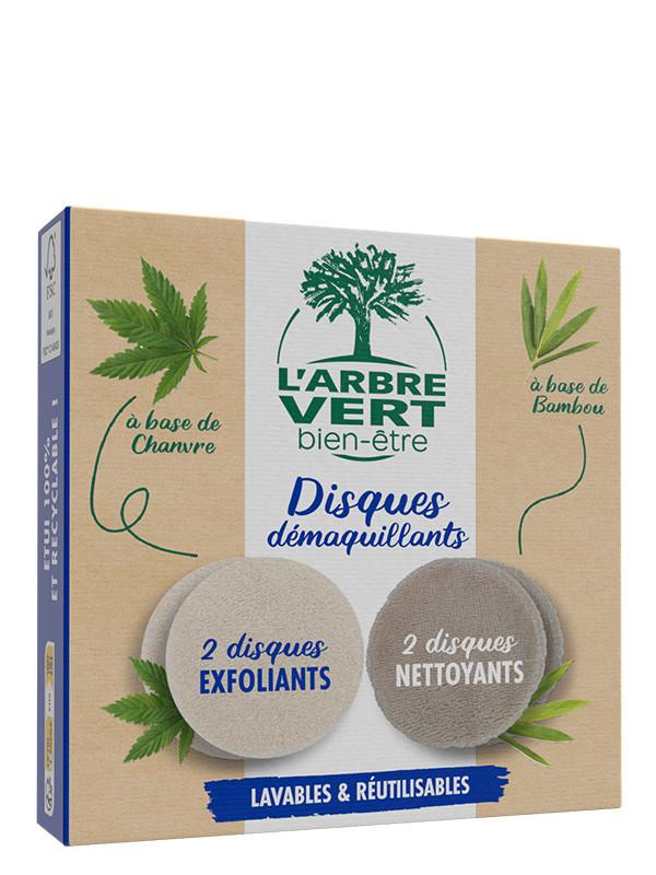 l'arbre vert Disques démaquillants lavables et réutilisables x4 • L'Arbre Vert