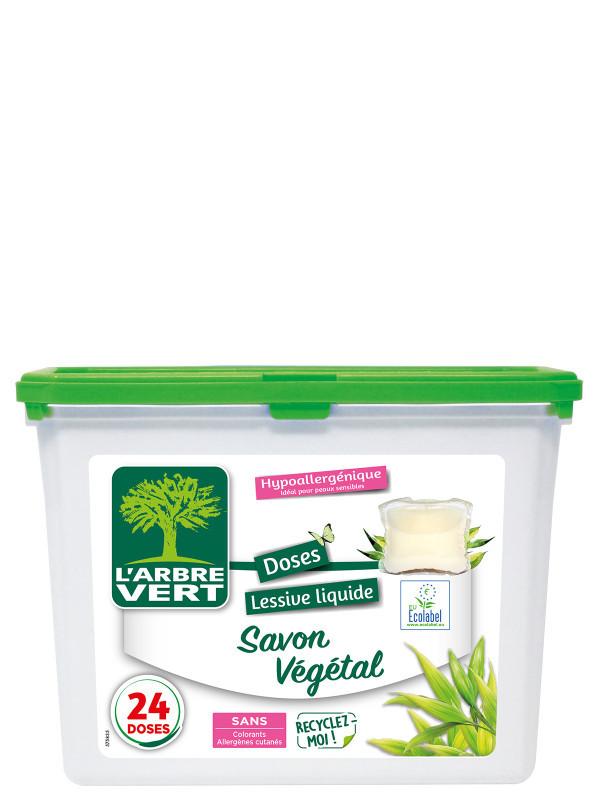l'arbre vert Doses lessive liquide écologique Savon Végétal 24x • L'Arbre Vert