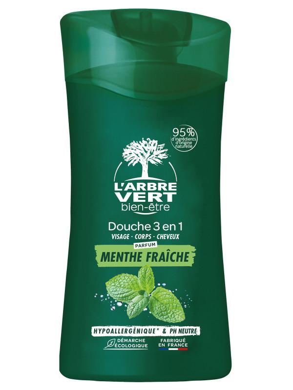 l'arbre vert Douche & Shampooing écologique Homme Menthe fraîche 250ml • L'Arbre Vert