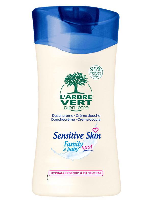 l'arbre vert Gel douche écologique Peaux sensibles 250ml • L'Arbre Vert